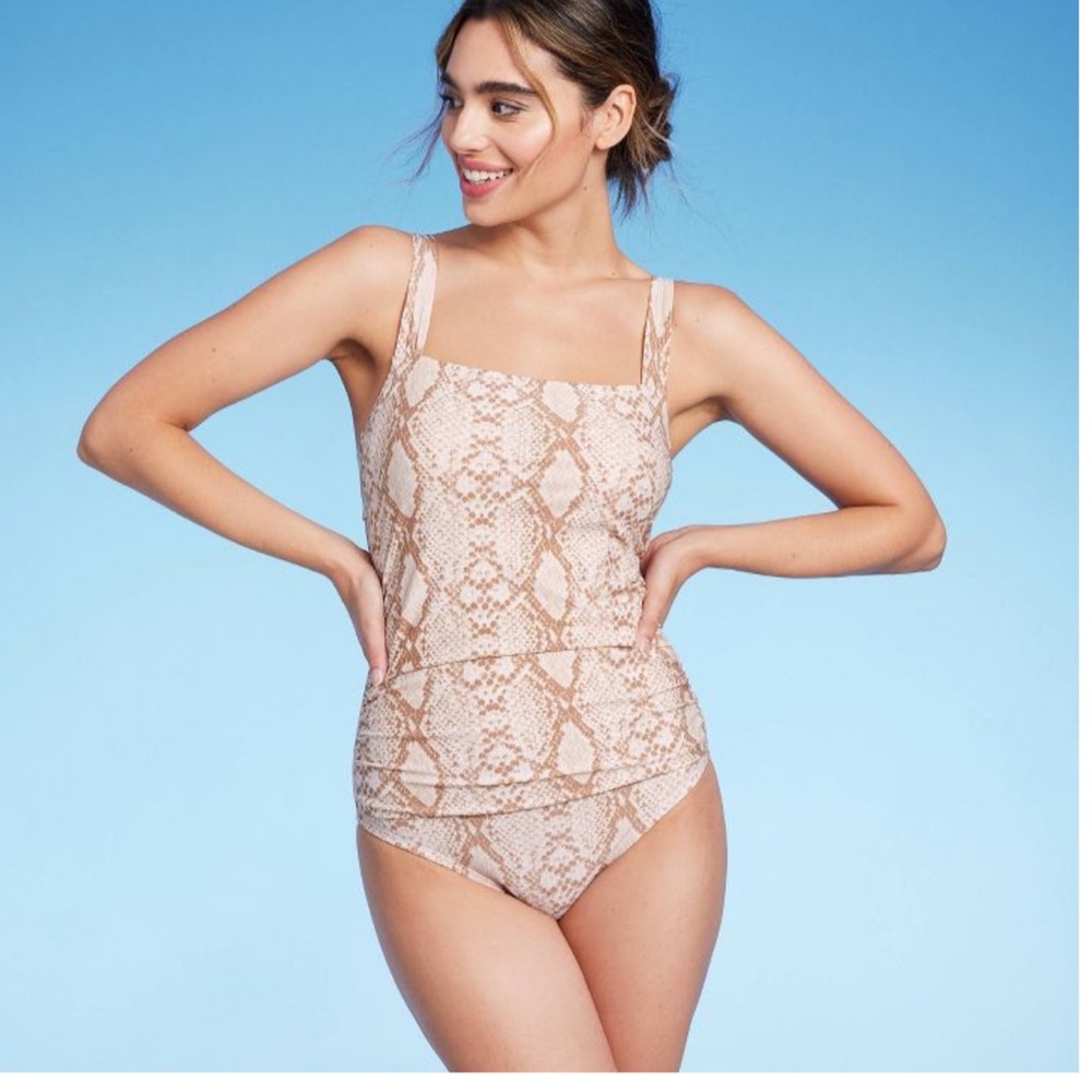 New Women’s Square Neck ruched one piece